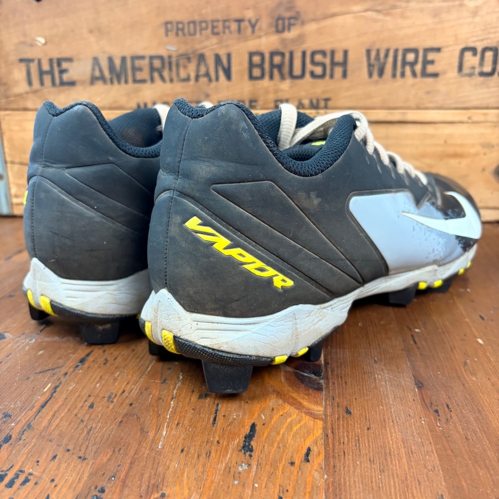 Nike Vapor Baseball‎ Cleats Mens 12 Black Yellow Low Top Ultrafly Keystone Shoes - Picture 7 of 10